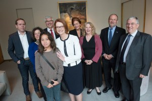 The PM with my granddaughter: Bella & Apology Draft Working Grorup